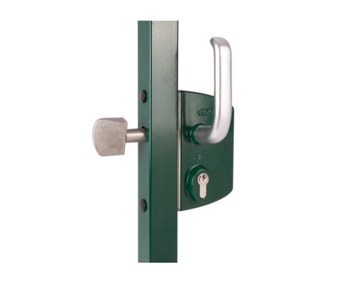 Locinox Замок LSKZ 6060 U2L для откатных ворот корпус металл, с ручками из алюминия зеленый RAL 6005 в Москве